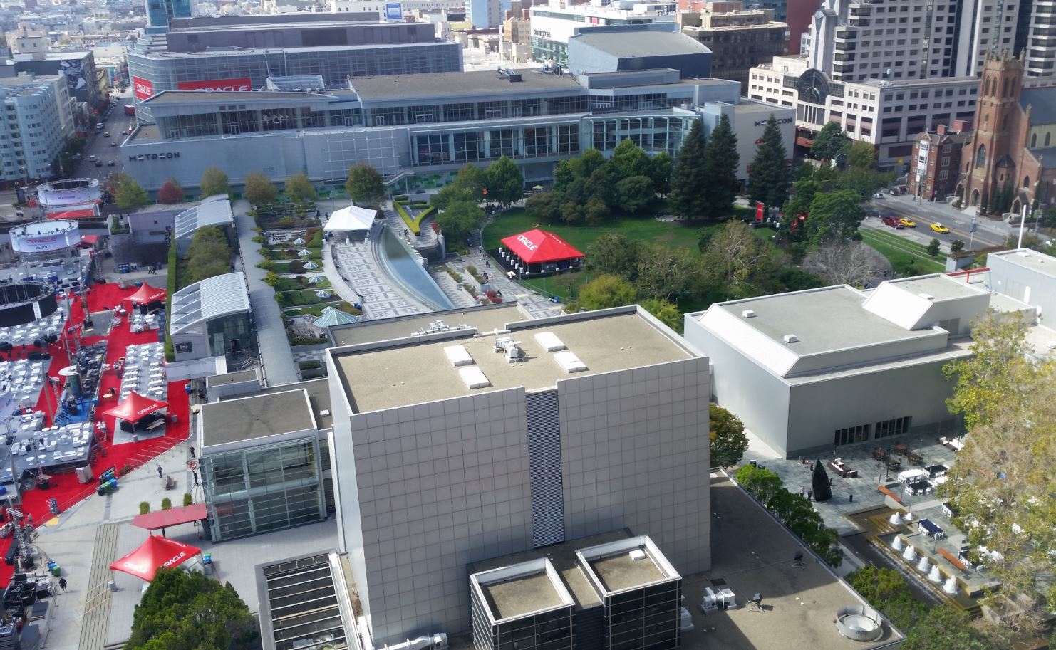 2014 Oracle OpenWorld view from our building's right side.