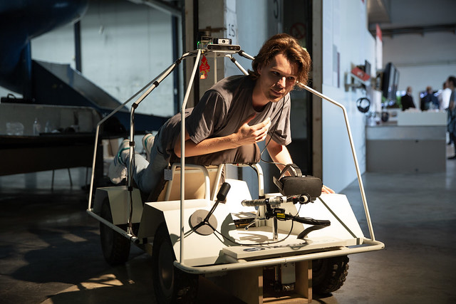 A virtual machine for a self-driving car being tested.